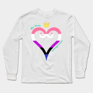 Gender Fluid Pride Heart Long Sleeve T-Shirt